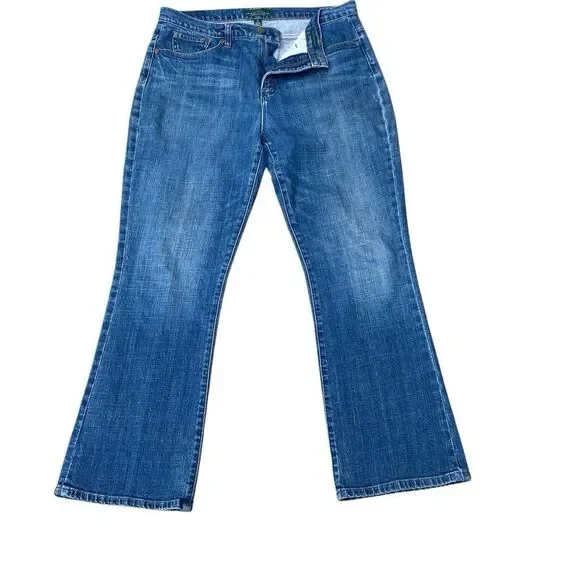 LRL Lauren Ralph Jeans Co. Jeans Classic Bootcut Womens Size 12 Med Blue Denim - Picture 1 of 7
